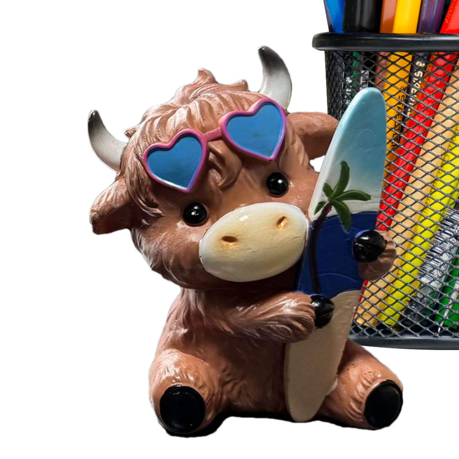 Statue de jardin vache des Highlands pour embellir une cour ou un balcon