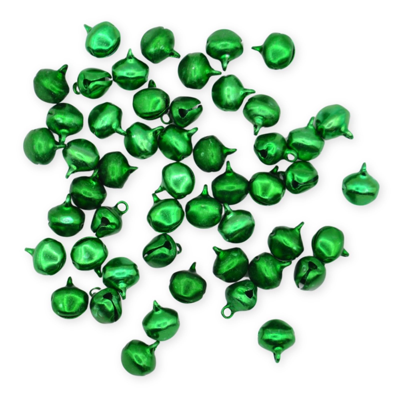 celloexpress 11.5mm Green Jingle Bells - Mini Christmas Craft DIY Festive Decorations Gift Wrap (Pack of 100) โ image 1