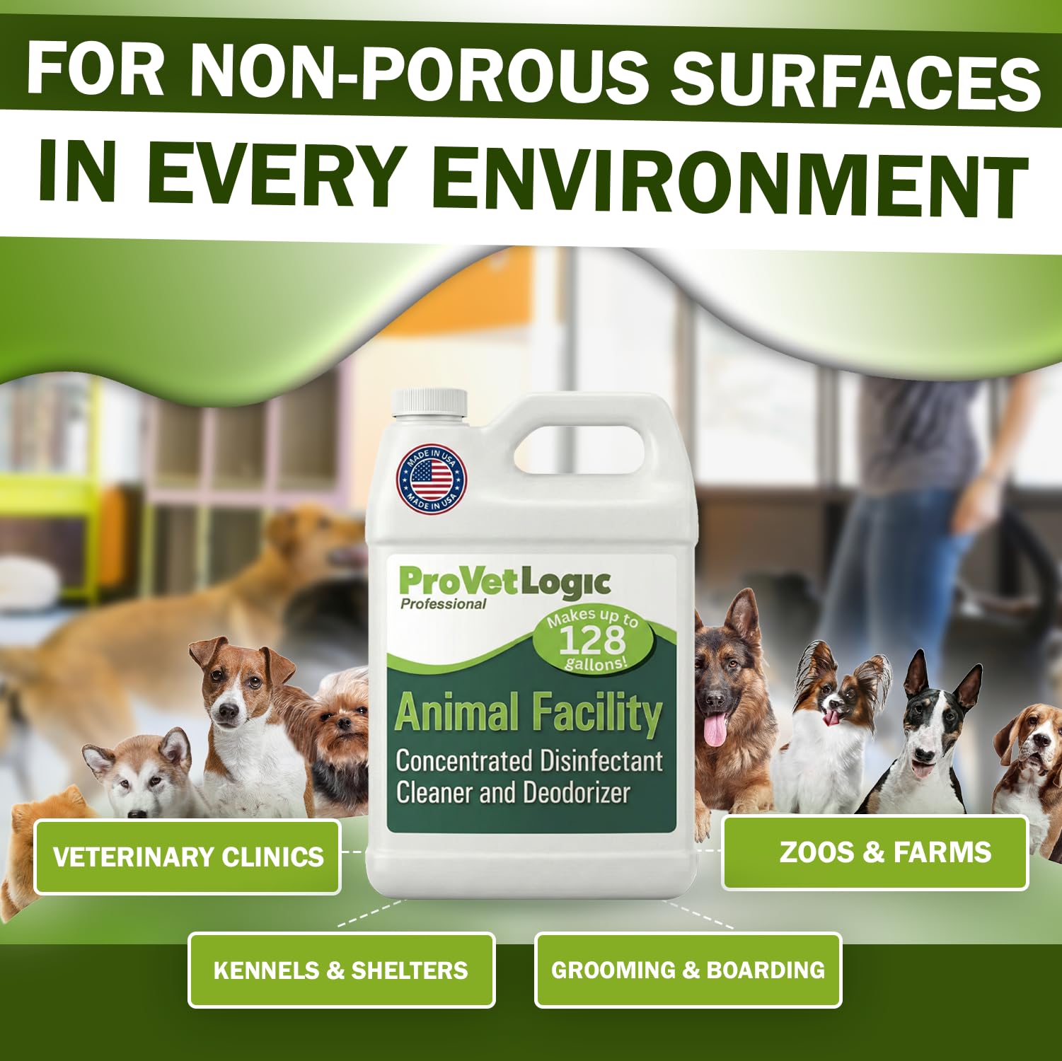 ProVetLogic Animal Facility Disinfectant Cleaner & Deodorizer (Concentrated) - Gallon