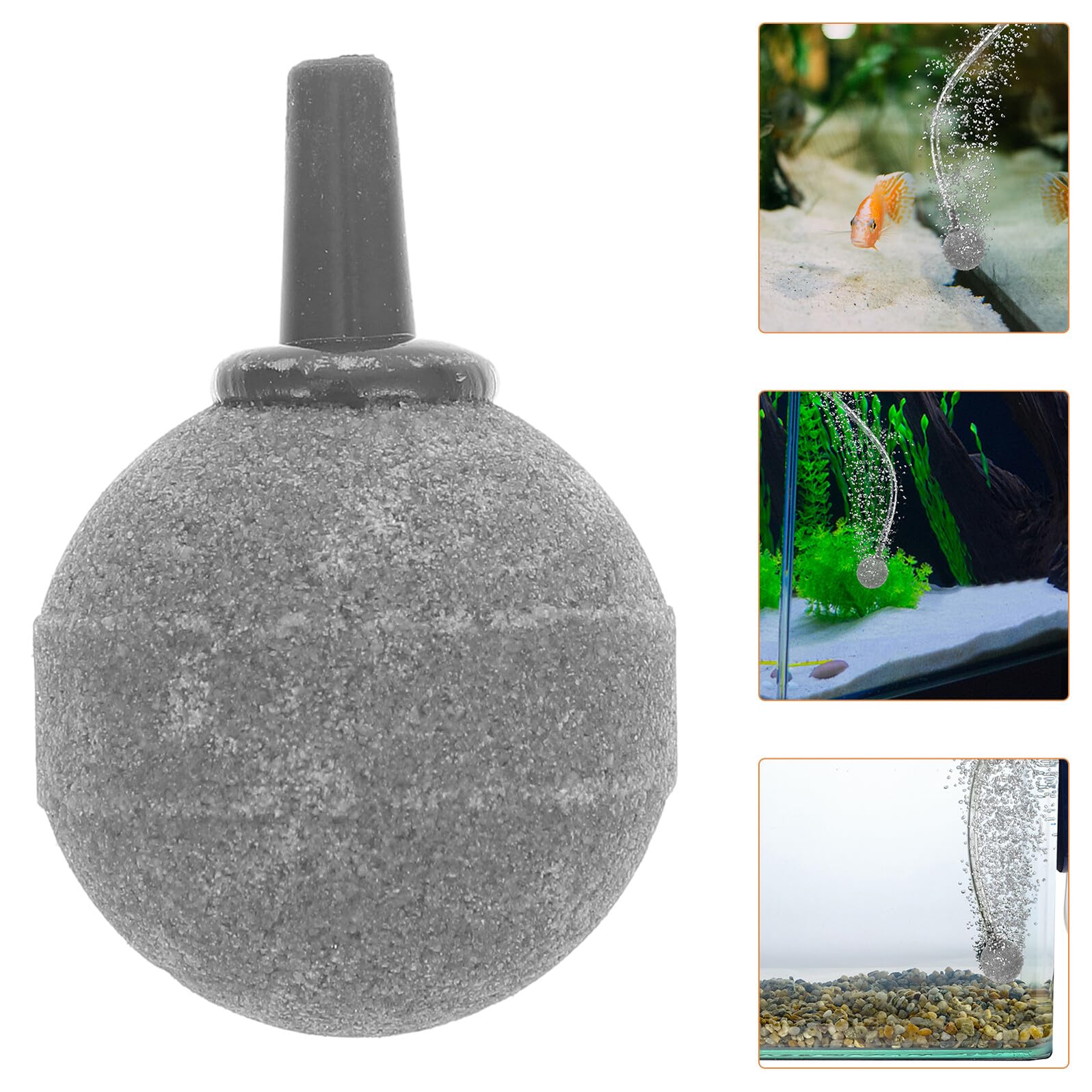 10 Pezzi Pietre d'Aria Rotonde per Acquario Diffusori Bolle Equilibrate in Dinas Riutilizzabili e Resistenti per Serbatoi Pesci d'Acqua Dolci e Marine