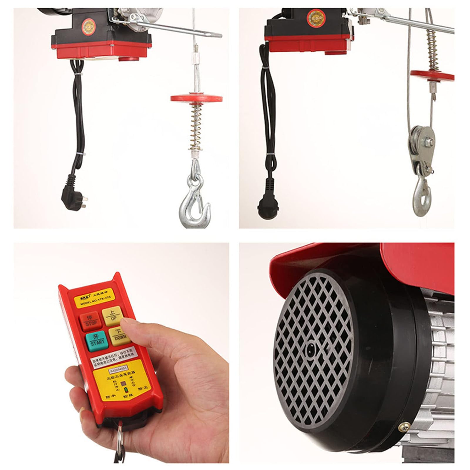 Amazon.co.jp: 200 1000kg電動ホイストクレーン、天井滑車