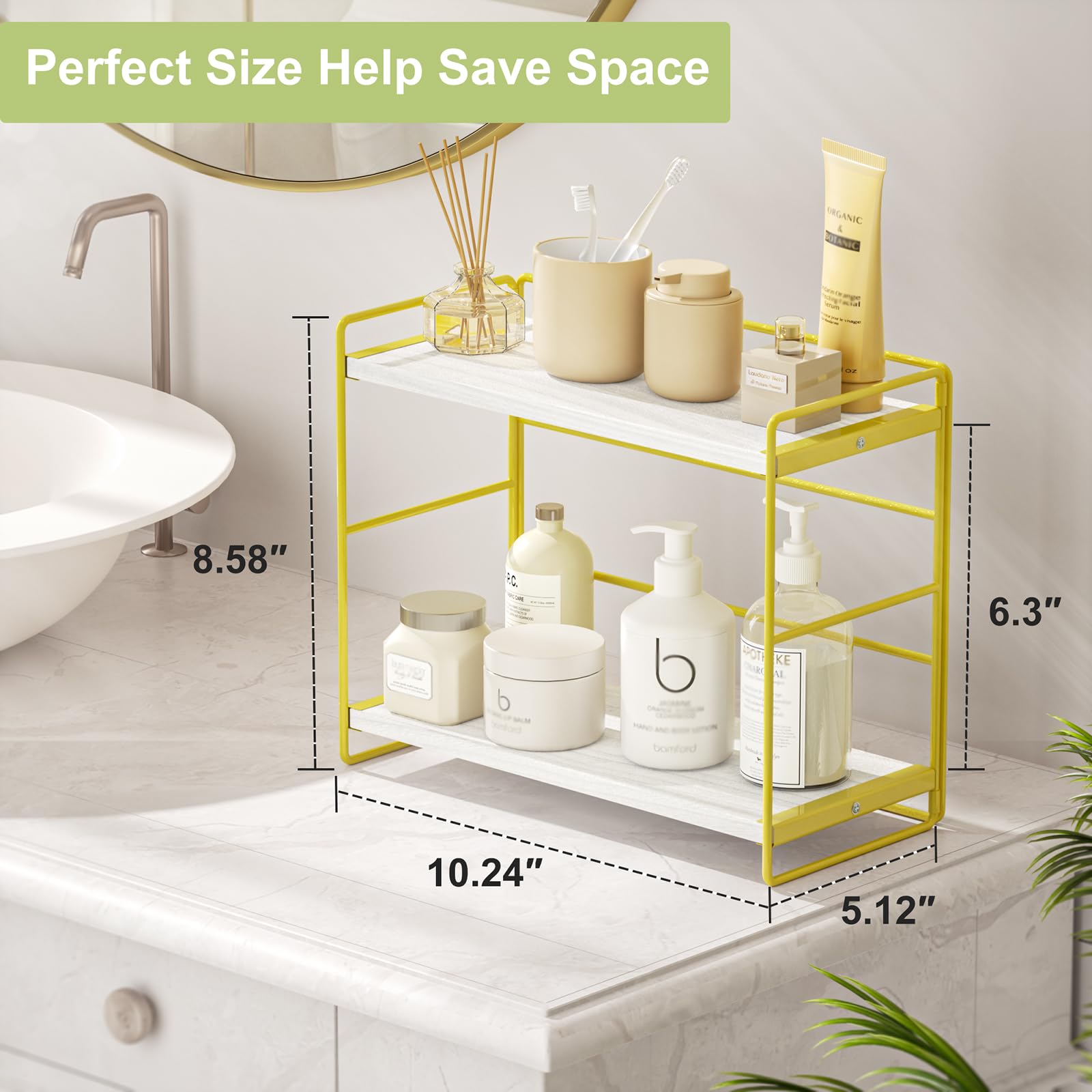 Snapklik.com : SRIWATANA Bathroom Countertop Organizer Set Of 2 ...