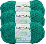 Okeydokeys Super Bulky Taille du fil Chenille 6, 3-Pack (300g/228y), Fil épais pour crocheter les blankets bébé, Amigurumi. Blanc crème #19