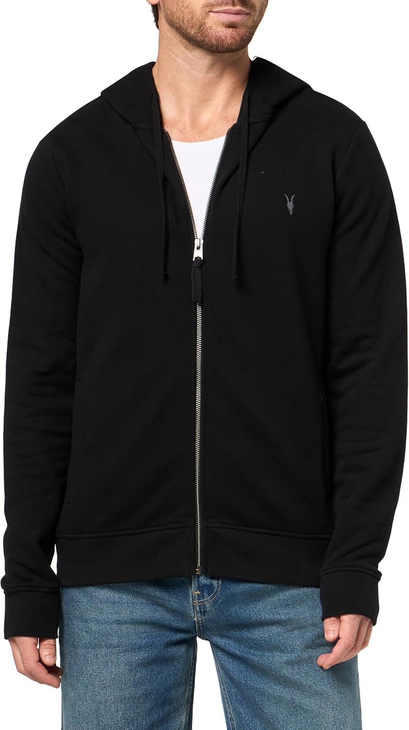 AllSaints mens Raven Zip Hoody - Image 3