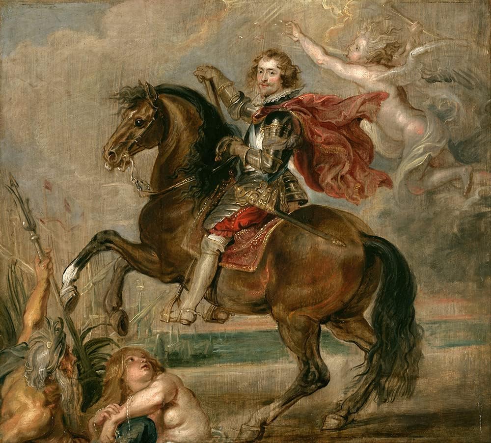 ArtDirect Equestrian Portrait of the Duke of Buckingham (1625) 40x36 UnFramed Museum Art Print Poster Ready for Framing by Peter Paul Rubens (Flemish, 1577-1640)