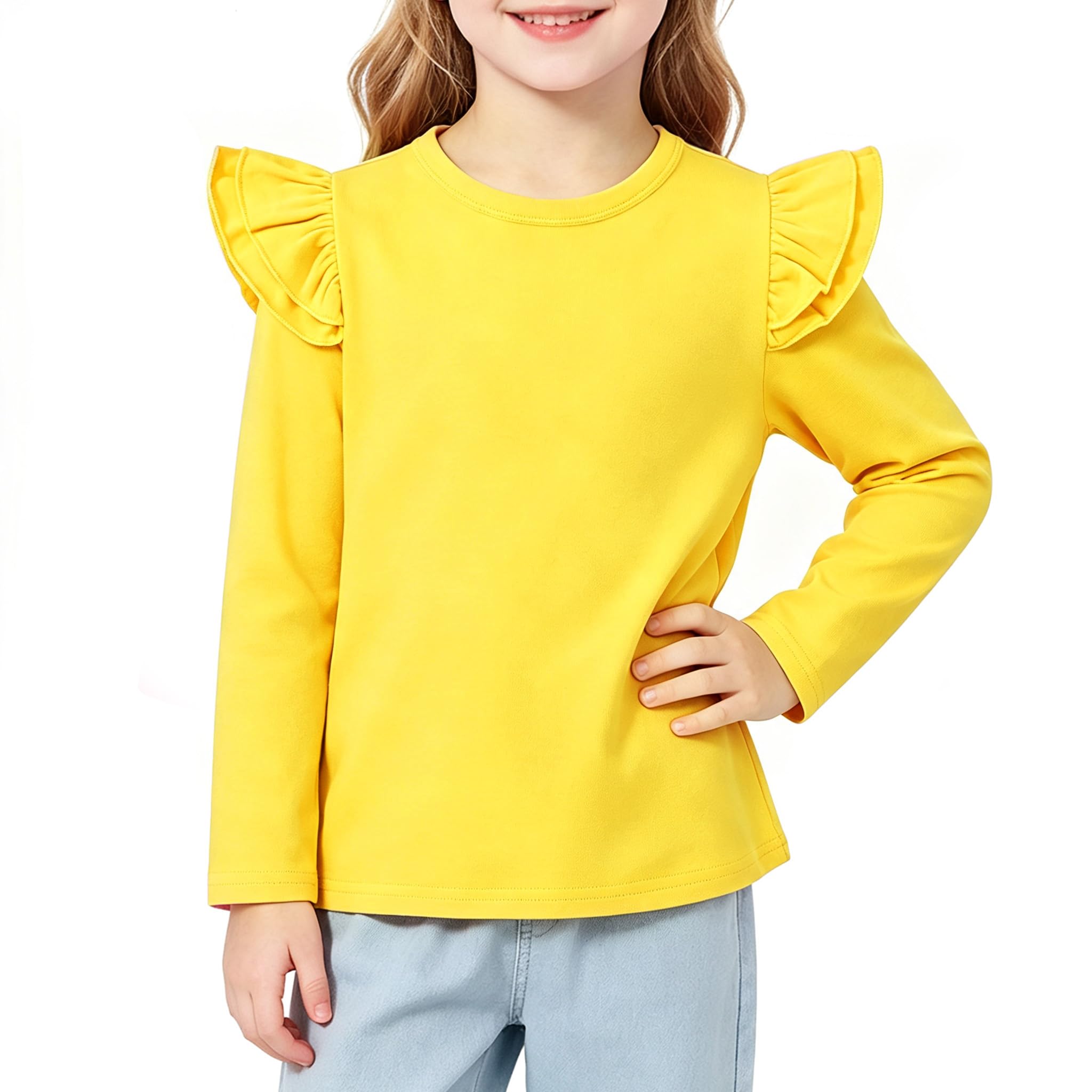 Magic Park 1-14Y Toddler Girl Cotton T Shirt Kids Ruffle Tee Top