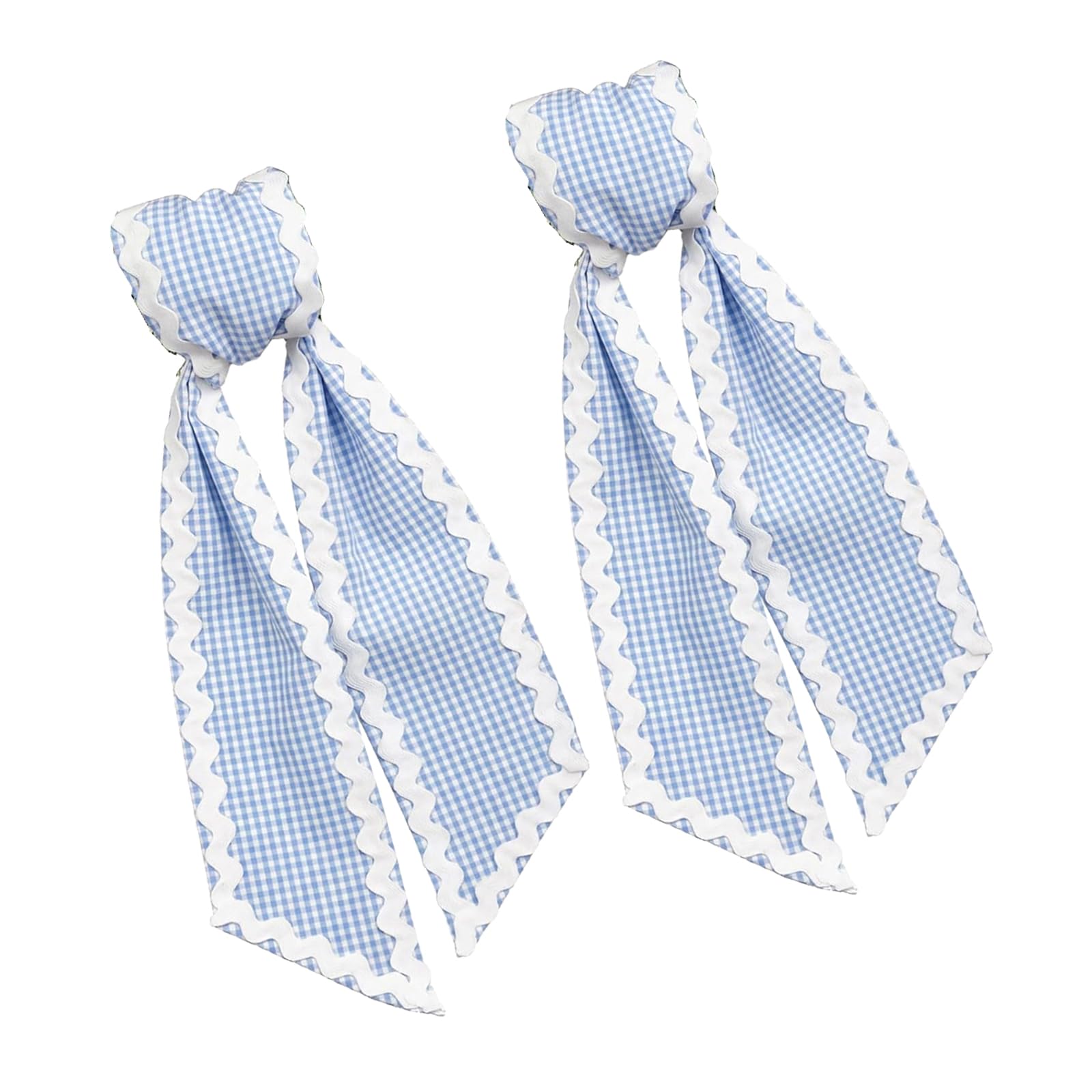 TQUXNGA Of 2 Scalloped Wreath Sashes for Front Door Garland Ribbon Accessories for Yard Doorway Outdoor Indoor Bowknot Decors Garland Ribbon Accessories