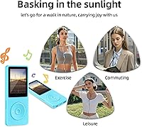 Vista 2 de El reproductor de MP3 es un reproductor de música portátil con una tarjeta micro sd de 32 GB, pantalla de 1.8 pulgadas, con altavoz, radio FM