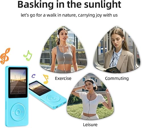 Miniatura 2 de El reproductor de MP3 es un reproductor de música portátil con una tarjeta micro sd de 32 GB, pantalla de 1.8 pulgadas, con altavoz, radio FM