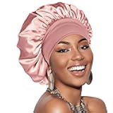 Adubor Silk Bonnet for Sleeping Women Men Double Layer Satin Bonnet for Sleeping Sleep Cap