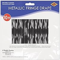 Vista 6 de Cortina colgante con flecos metálicos para decoración de fiestas