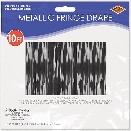 Miniatura 6 de Cortina colgante con flecos metálicos para decoración de fiestas