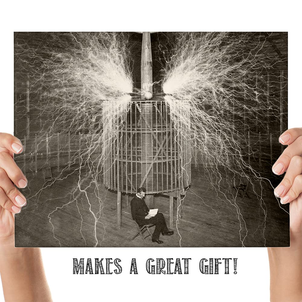 Make Em Laugh Nikola Tesla Lightning Machine Photograph Poster