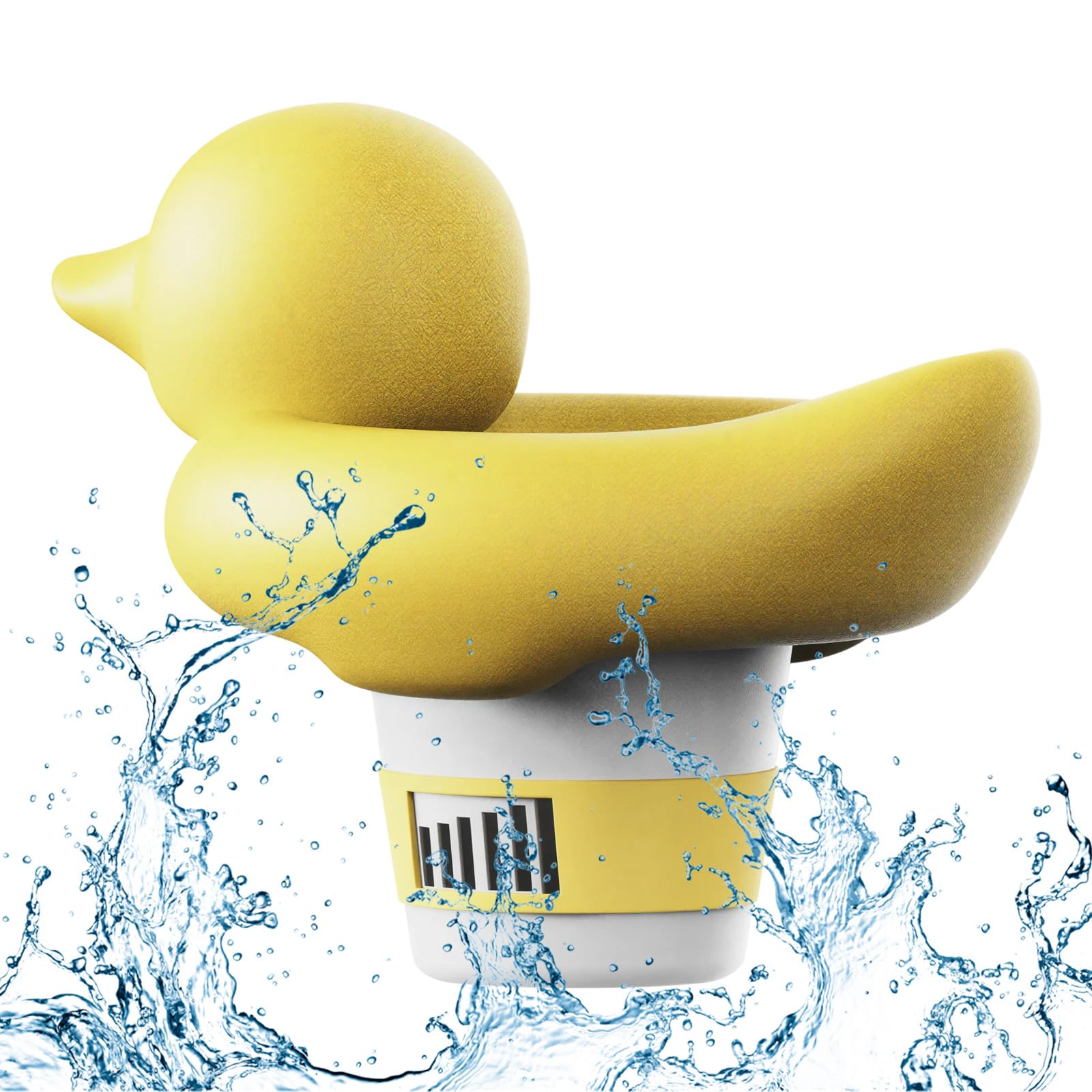 Dosierschwimmer Pool Chlordosierer ABS Chlorspender mit Einstellbarer Dosierung,Pool Chlor Schwimmer Chlor Dosierschwimmer Chlorschwimmer Ente-förmiger Pool Zubehör für Wasserpark,Spa(17*12.5cm)