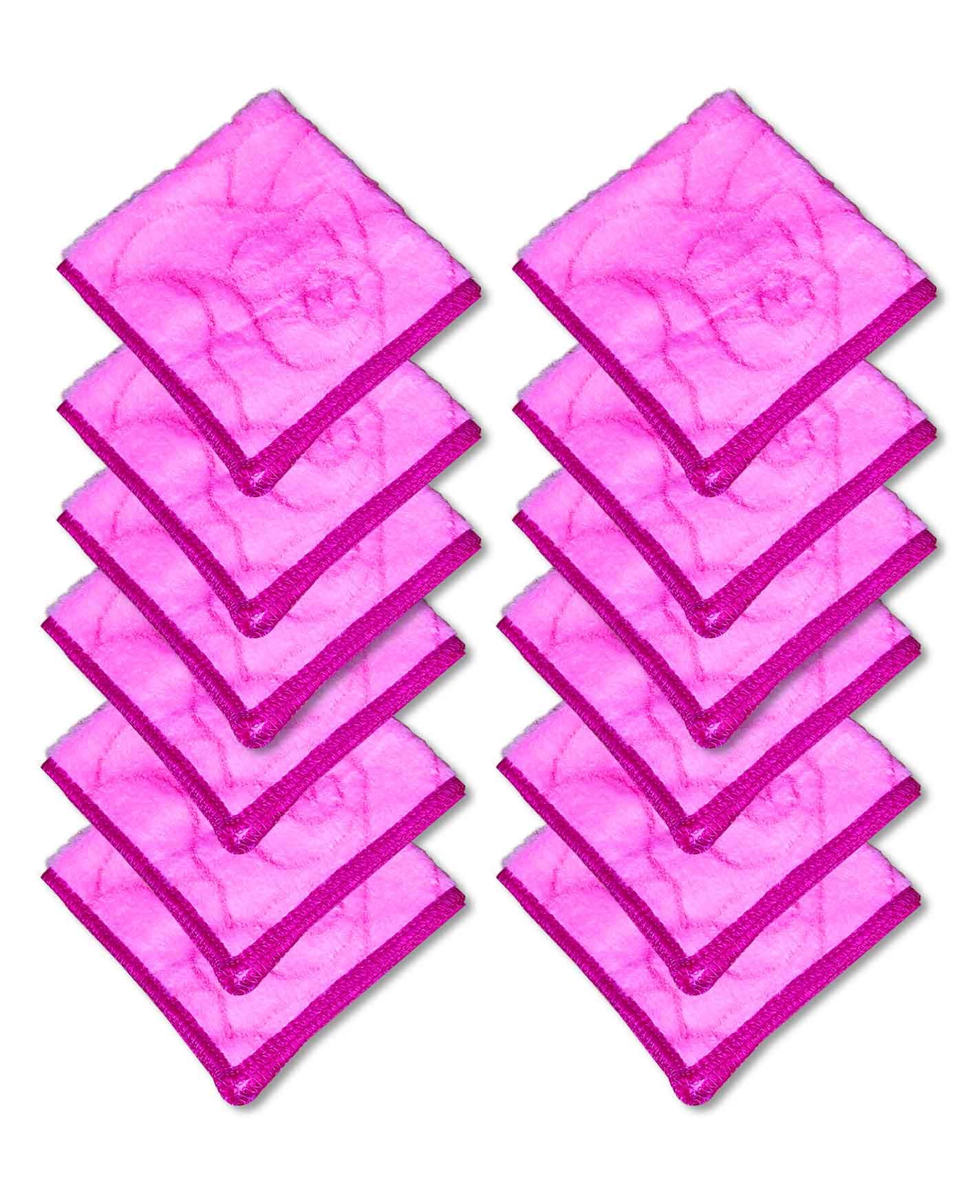 bigwheels Women's/Girl's Soft Cotton (Size:24x25 Cm) Multi-Purpose Towel (Pack of 12) [Pink] Handkerchief-picture-16