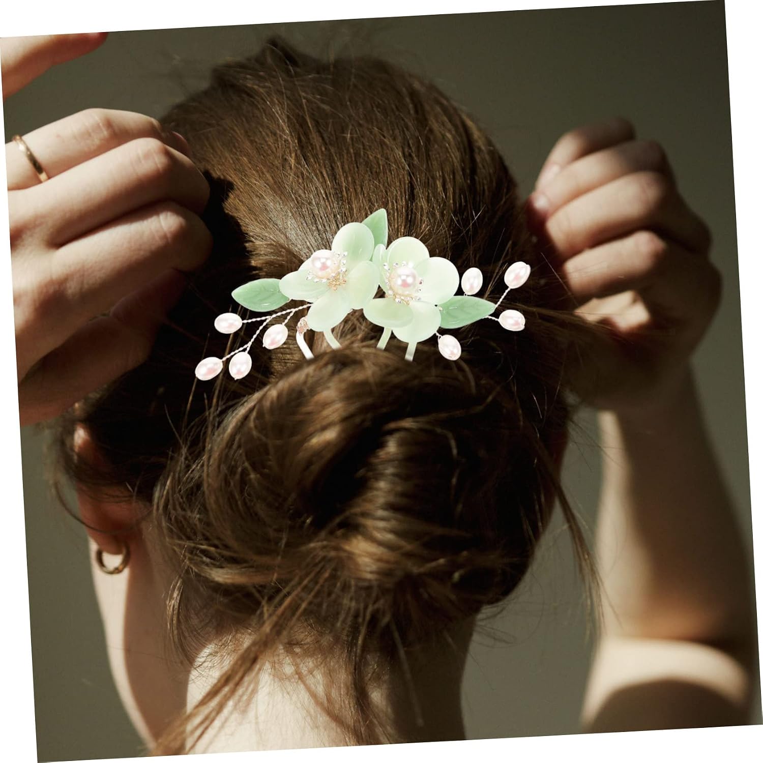 Ipetboom 3pcs Chinese Style Decorative Hair Comb Floral Design Vintage Hair Accessories for Brides and Girls for Weddings and Special Occasions