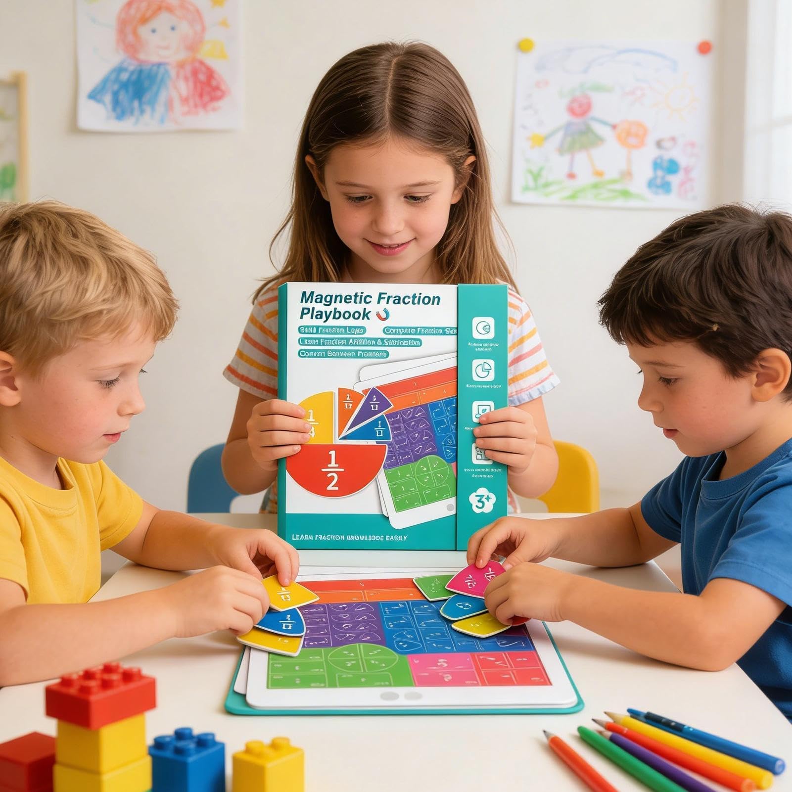 Fraction Magnetique Livre, Fraction Livres D'éTude IntéRessant, Fractions à Manipuler Jeux D'Apprentissage Interactifs Et Outils D'ActivitéS, Pour Enfants, éColes, Familles, à L'Enseignement Et Jeux D