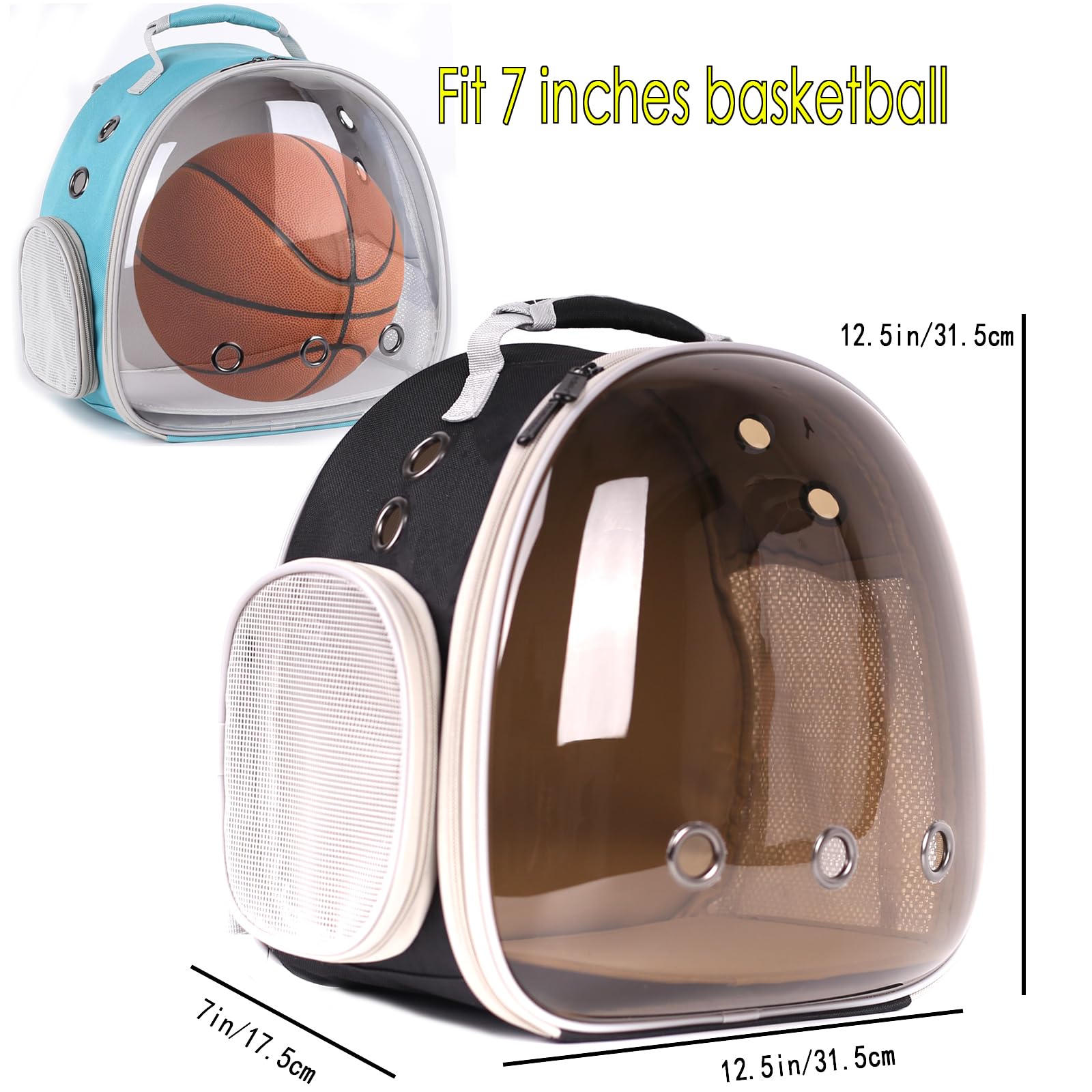Reise-Rucksack für Kleintiere, tragbare Bartagamen-Tasche für Zuckergleiter, Igel, Ratten, Kaninchen, Ratten, für den Außenbereich (polarisiert-braun, neue Version Rucksack + BP LSH)