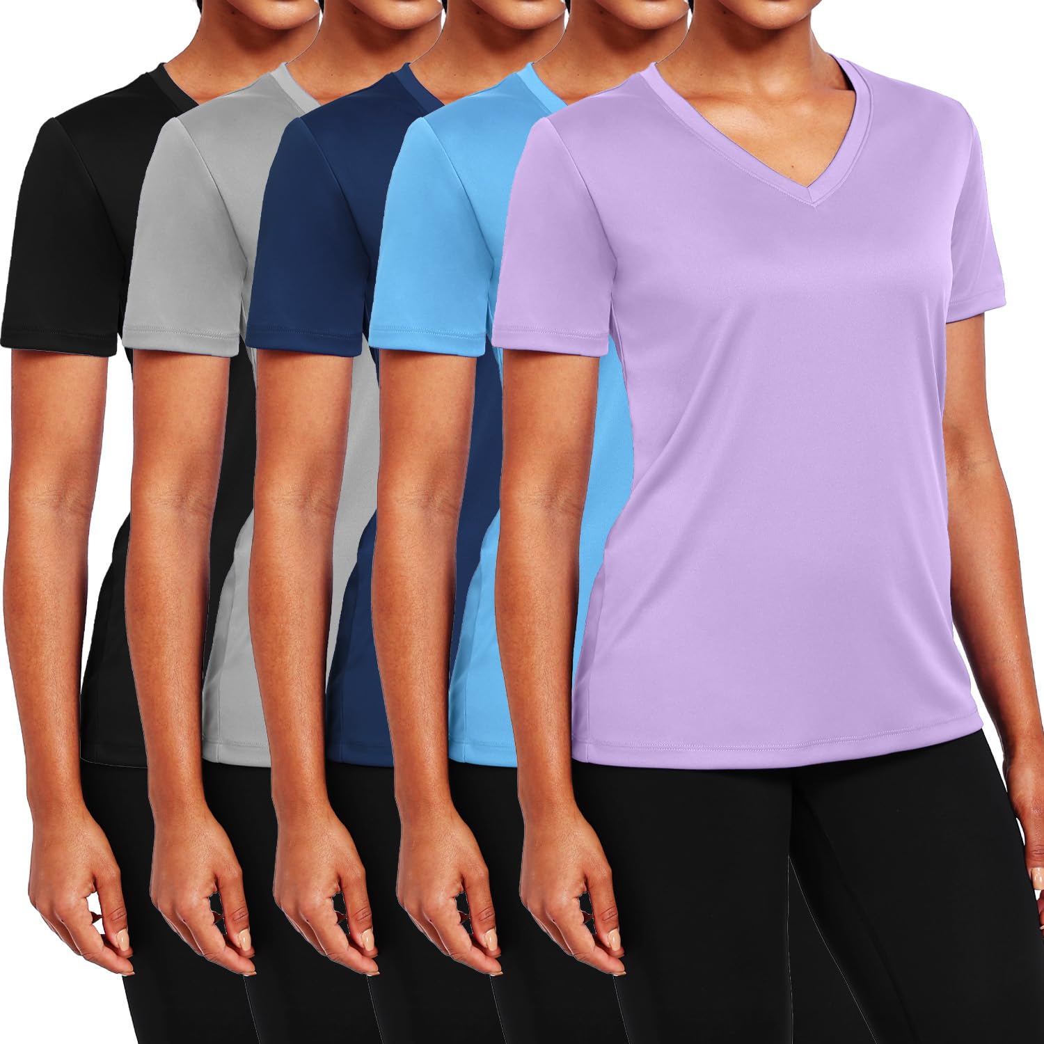 Top da allenamento da donna a maniche corte magliette atletiche UPF 50+ protezione solare magliette da corsa ad asciugatura rapida