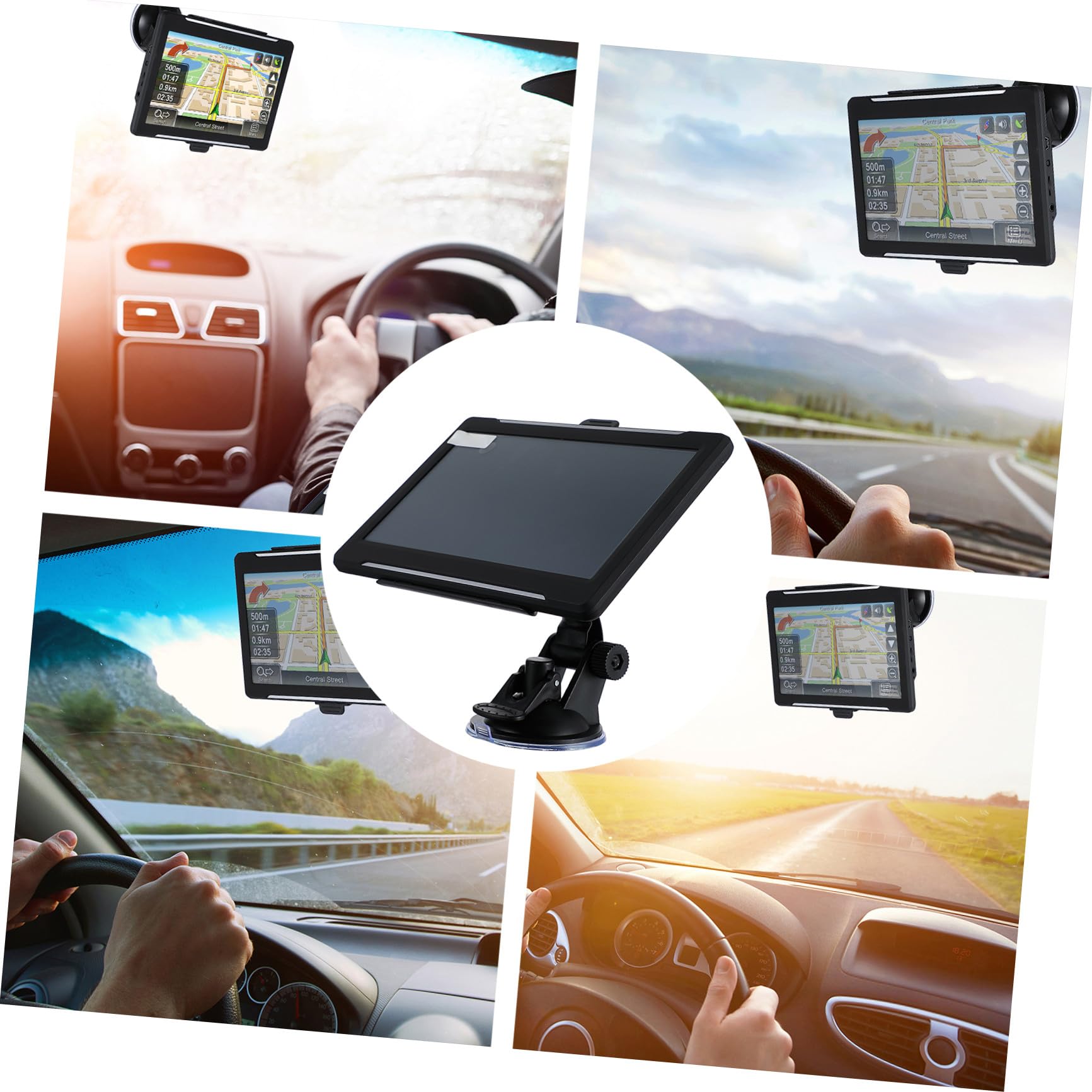 Navigatore Gps Per Auto Da 7 Pollici Touch Screen Lcd, Trasmettitore Fm Integrato e Correzione Intelligente Del Percorso, Compatto Per Veicoli e Camion