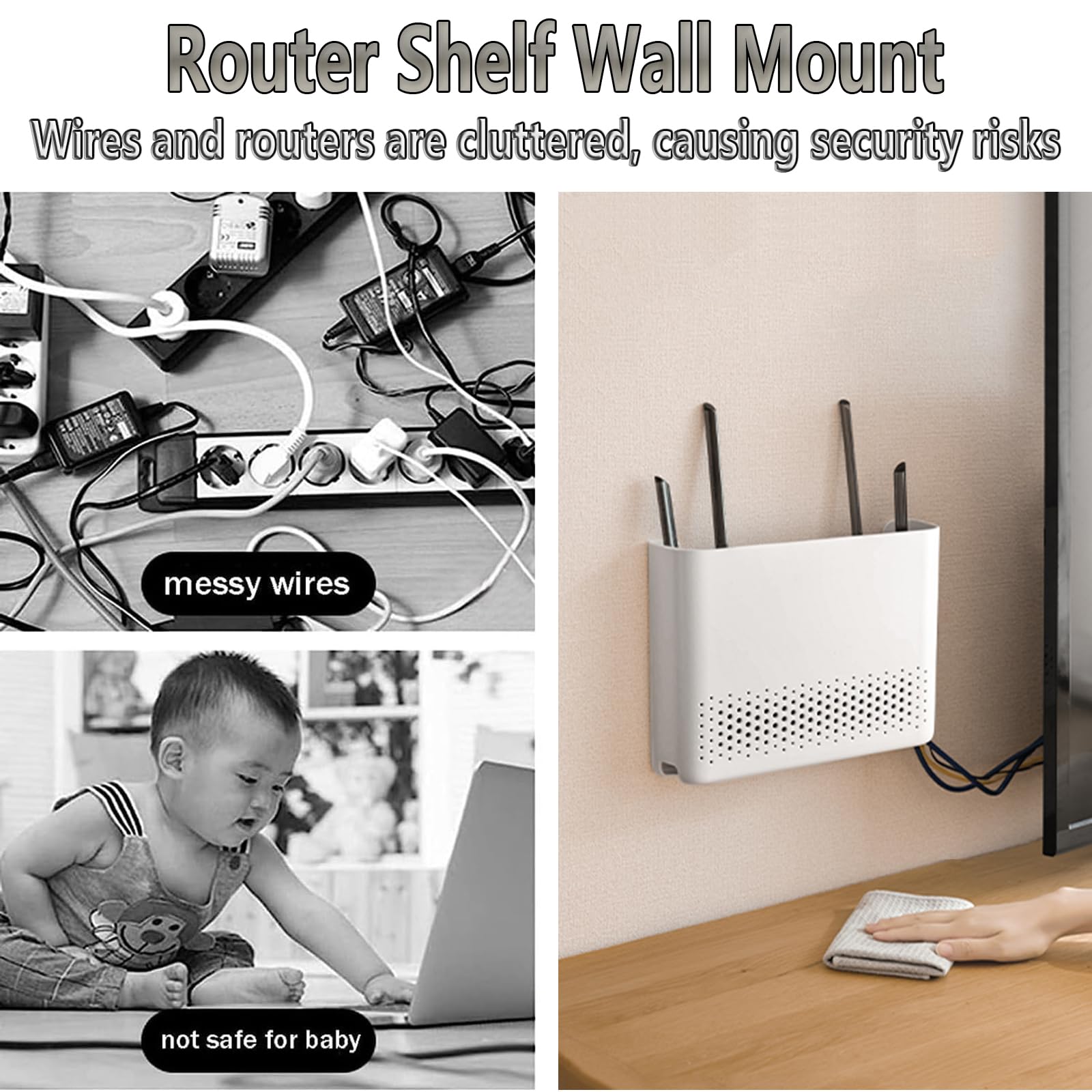 Boîte De Rangement Murale Pour Routeur WiFi - Cache-Routeur
