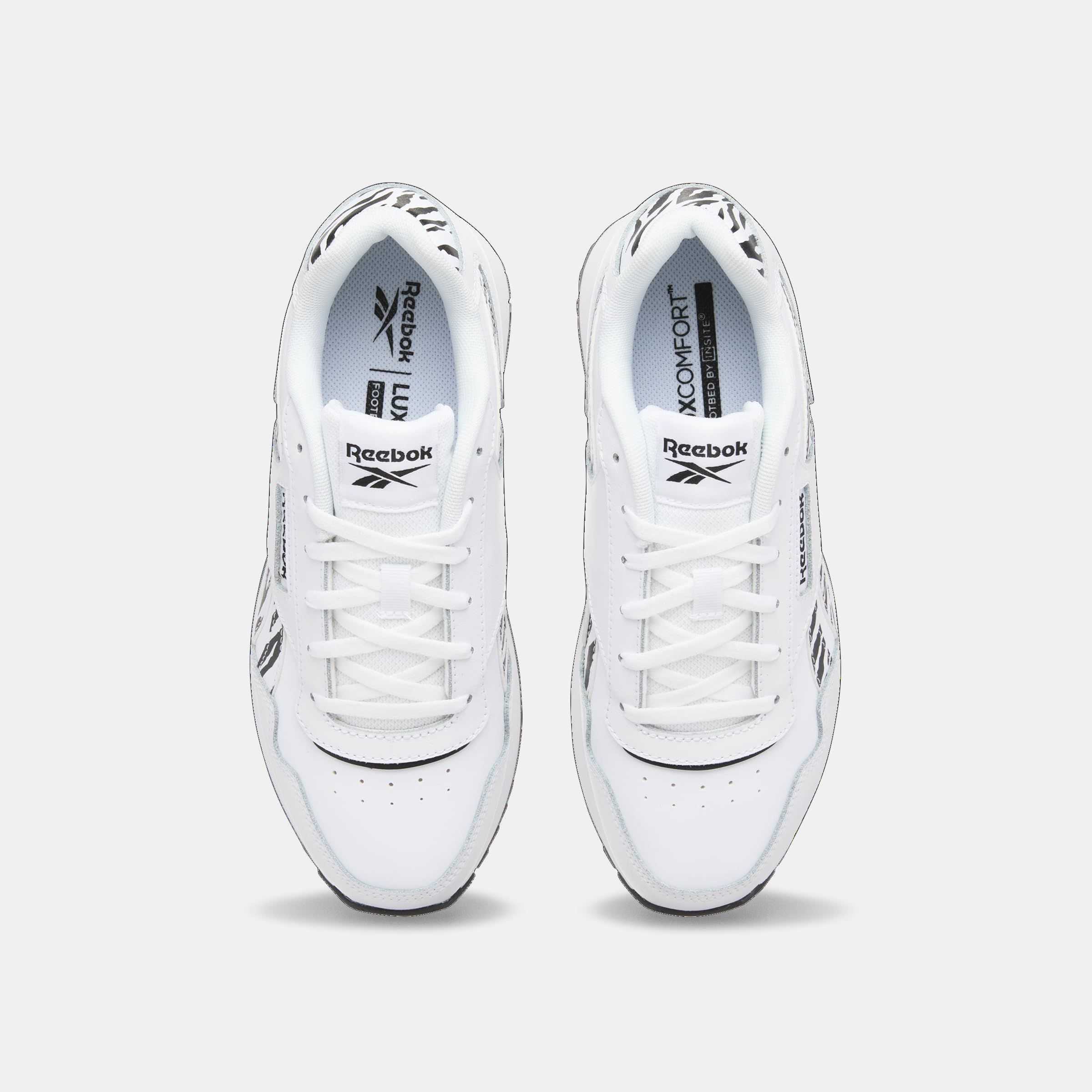 Reebok Women's Glide Ripple Double Trainers, White/White/Black, 38 EU, White/Black, 6 UK