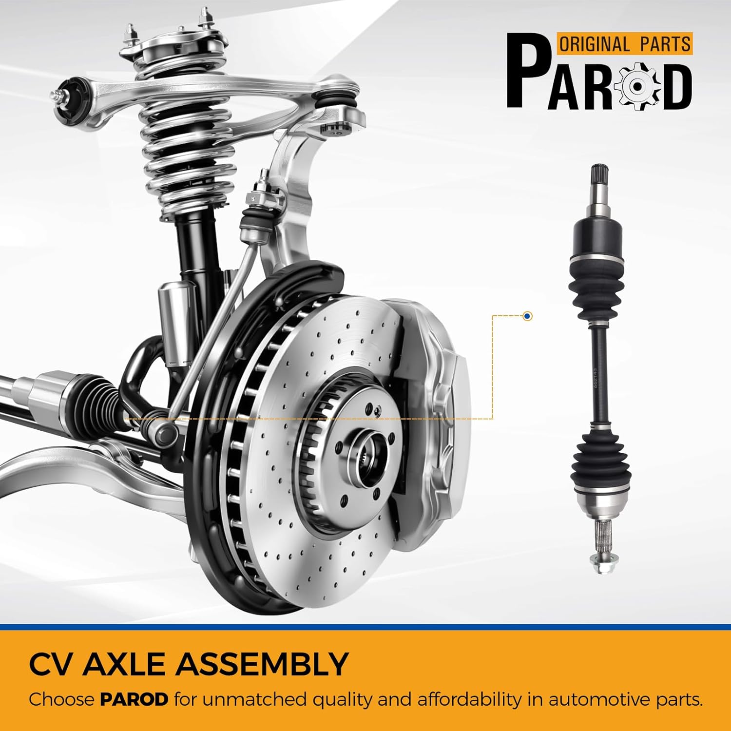 PAROD 662143 CV Axle Assembly Fit for 2000-2011 Ford Focus - Front Left Driver Side