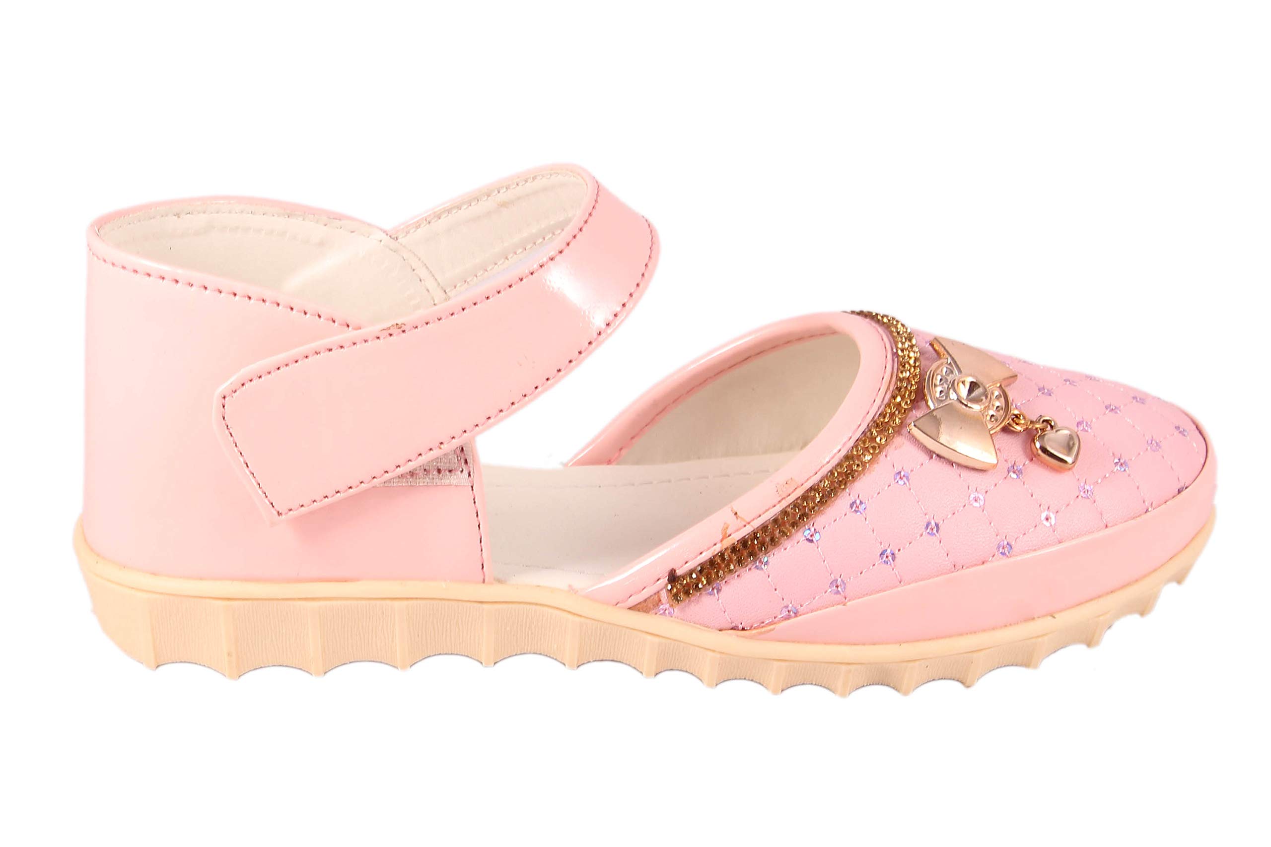 Rgk's Long Shoes Mary Jane Shoes Sandals Slippers Booties for Baby Girls of 3 Years | 4 Years | 5 Years | 6 Years | 7 Years | 8 Years | 9 Years (001) (7-7.5 Years) Pink 2