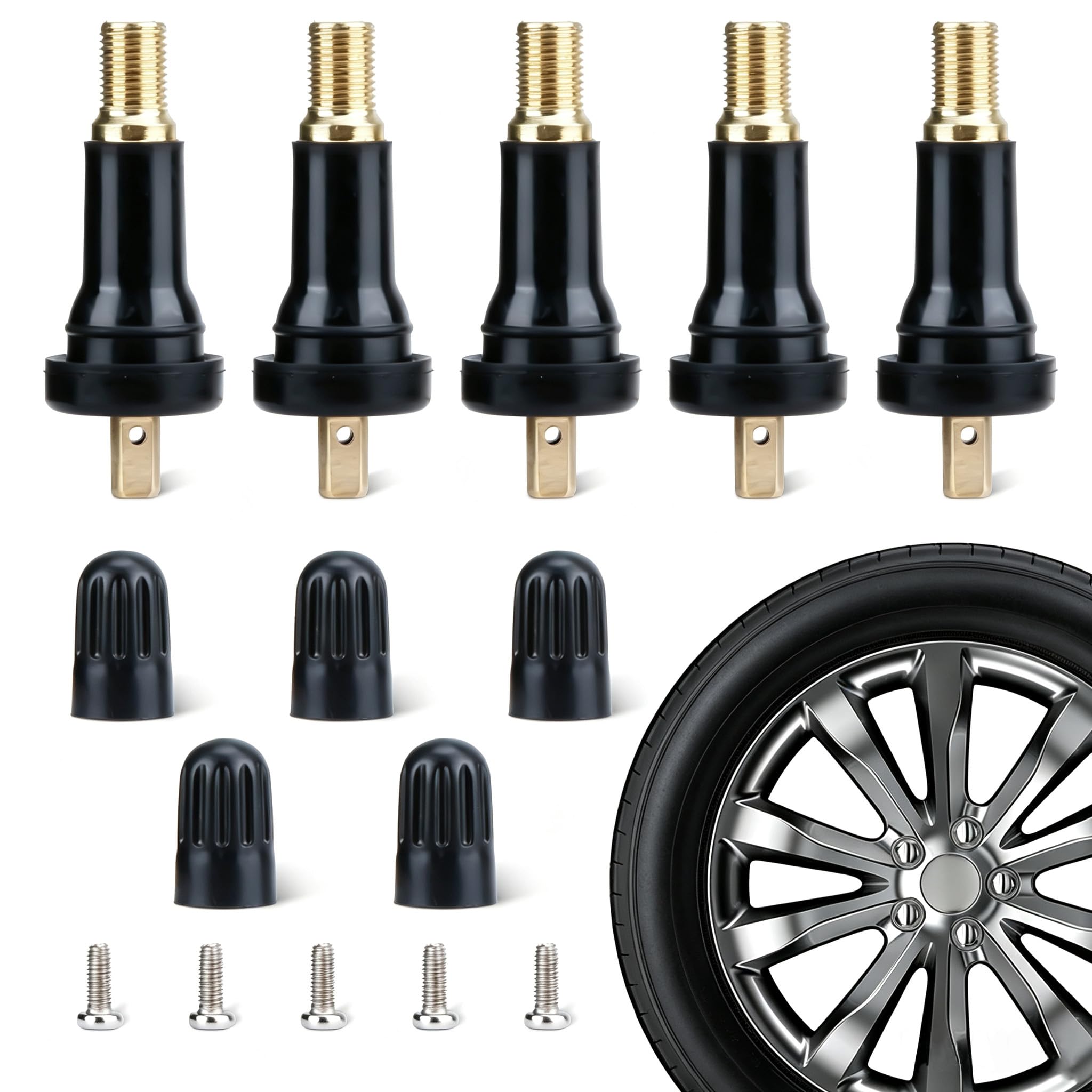 ecocstm 5 PCS TPMS 20008 Tire Valve Stem, TPMS Valve Stem Replacement Kit