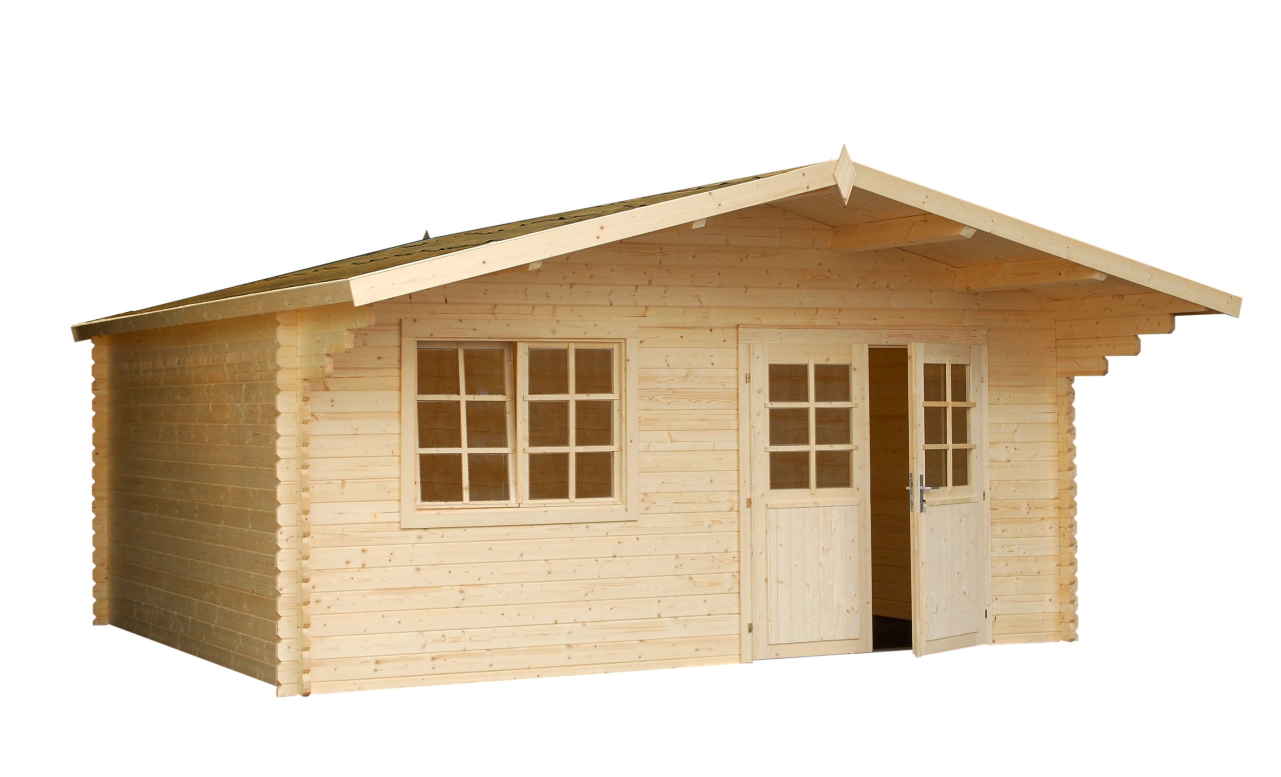 Palmako Blockbohlenhaus Britta 19,7 40 mm natur