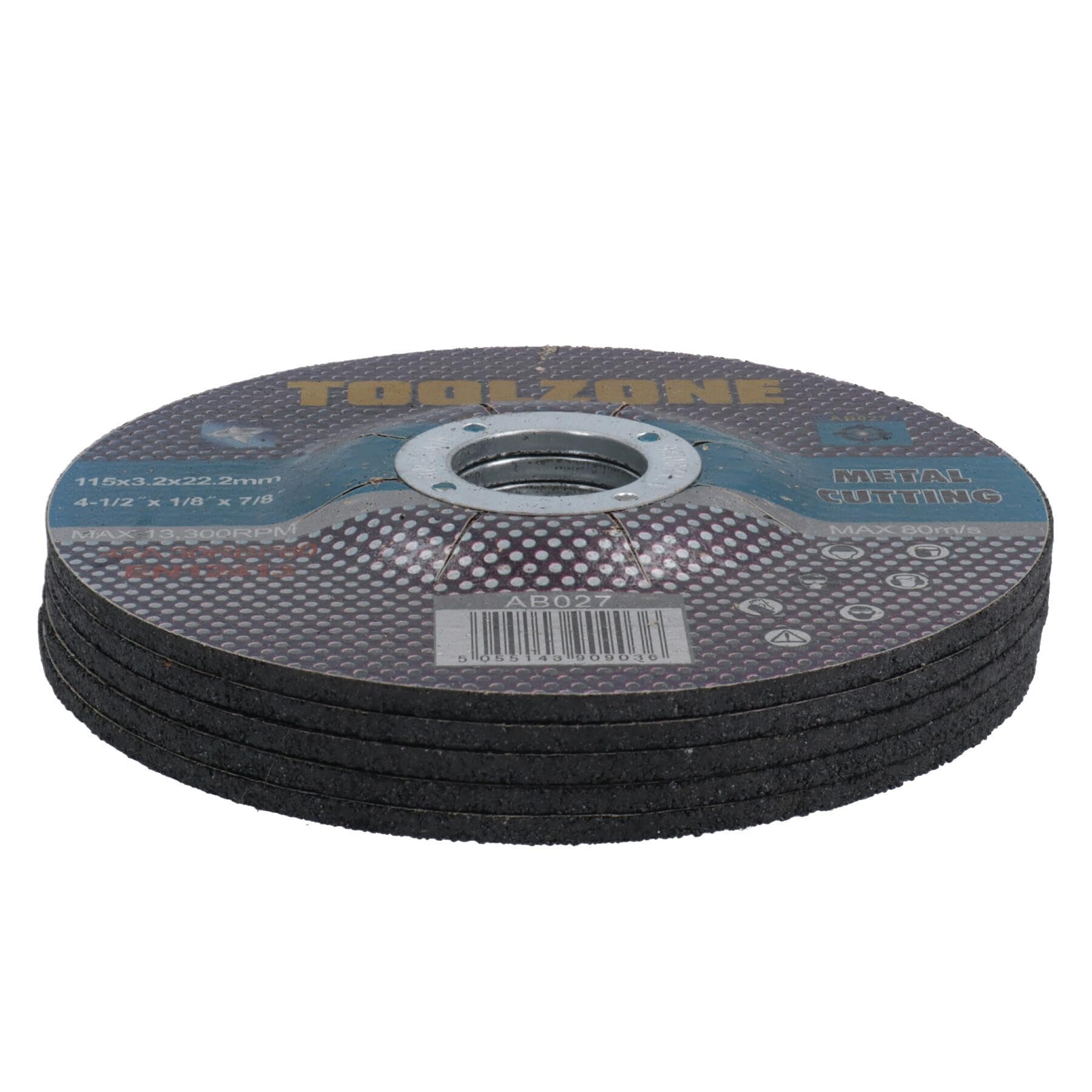 Lot de 100 disques de meulage d'angle pour acier 115 mm