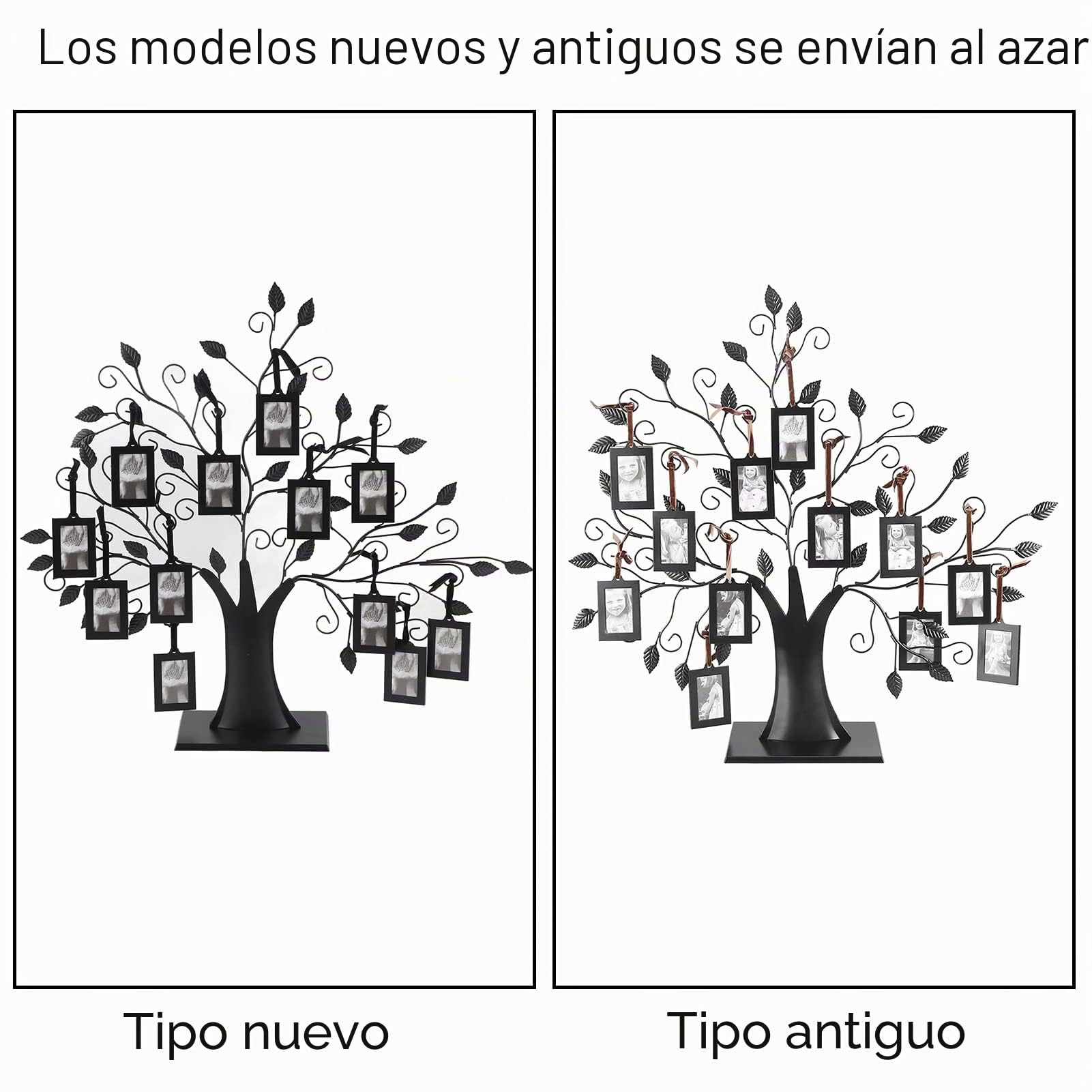 Ejoyous Marco de fotos de árbol genealógico, moderno árbol de fotos familiar para 12 fotos, personalizado, para decoración de escritorio, jóvenes, niñas, hombres y mujeres (L 6,4 x 4,6 cm)