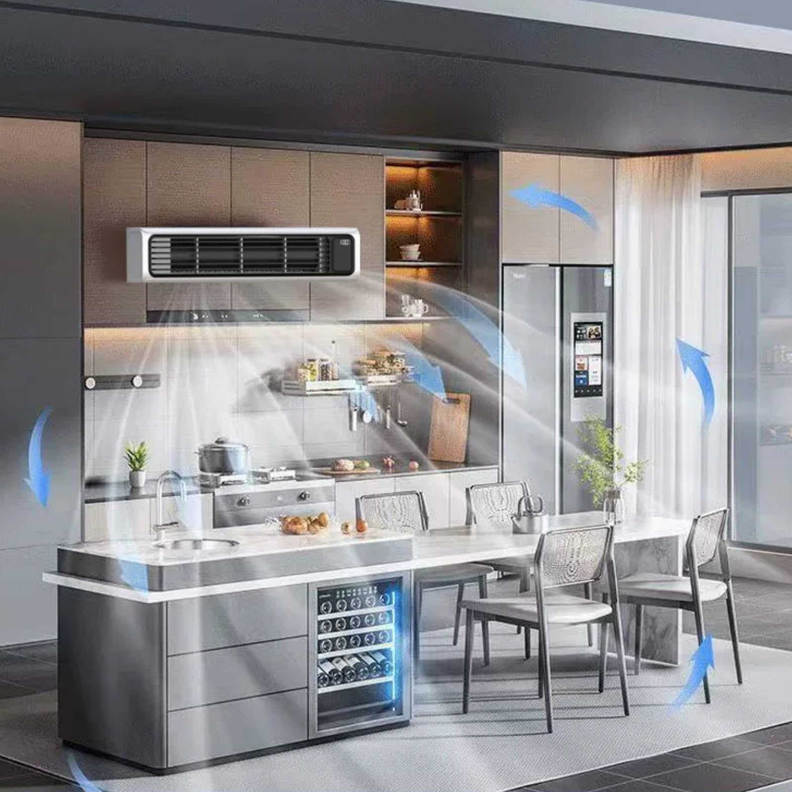 AirZuma Klimaanlage Original,mit der CoolCore Technologie,Mobiler Verdunstungsluftkühler,Blattloser Leiser Ventilator,Energiesparend,3 Kühlstufen für Zuhause,Büro und Unterwegs
