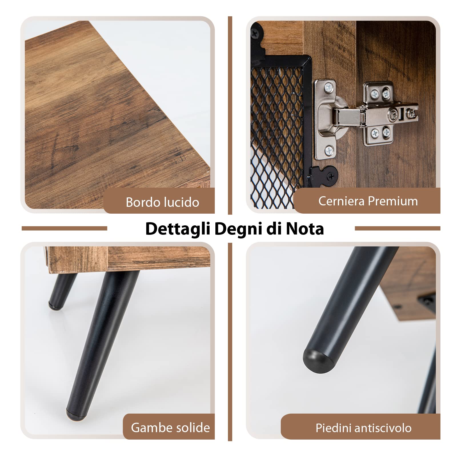 COSTWAY Cantinetta Portabottiglie in Legno con Portabottiglie Rimovibile