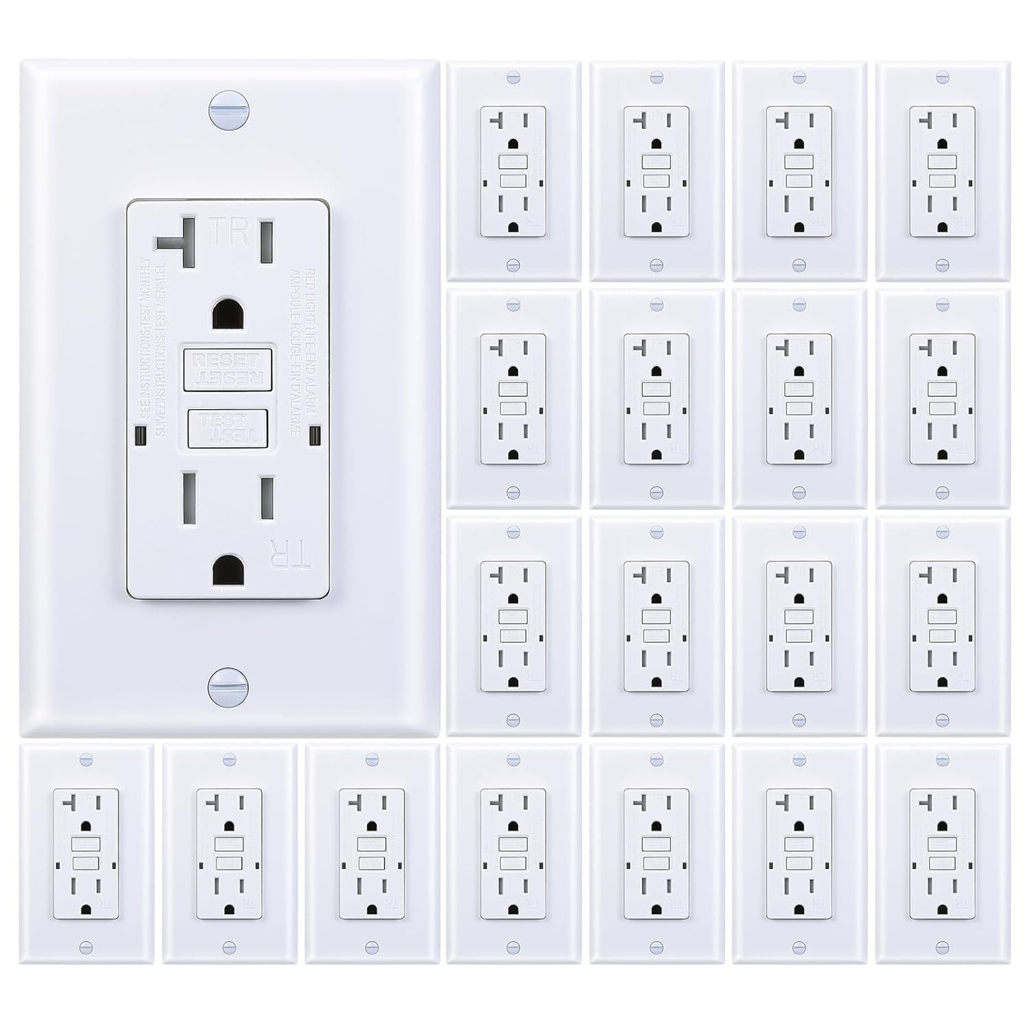 GFCI Outlet - Tamper Resistant & LED Indicator -12 GFCI Outlet - Tamper Resistant & LED Indicator -12