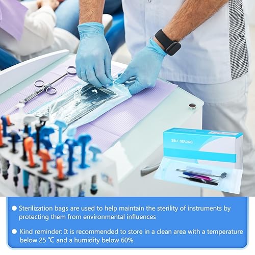 Miniatura 4 de 1000 bolsas autoadhesivas de diferentes tamaños, bolsas dentales, bolsas para instrumentos de arte de uñas, bolsas para herramientas de dentista, 5