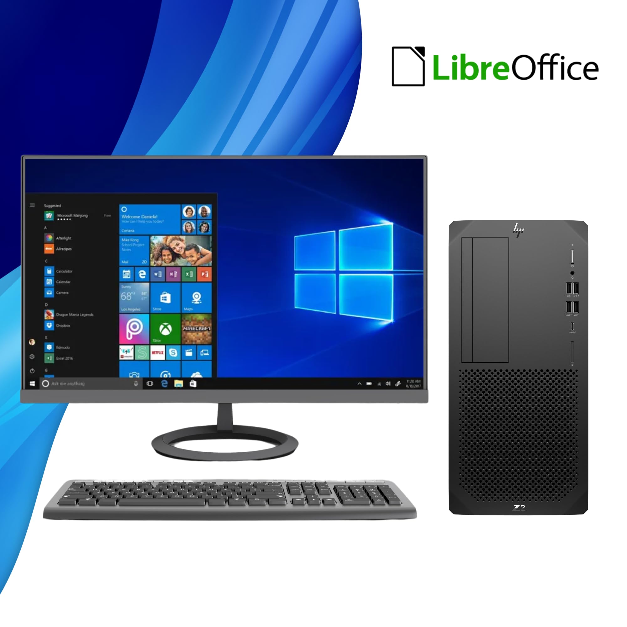 HP Z2 Tower G5 Workstation – Intel i7-10700 8 Core 2.90GHz – Ram 16Gb SSD 512Gb – GTX 1070 8GB – Pc Desktop Pronto all'uso con Windows 11 Pro (Ricondizionato)