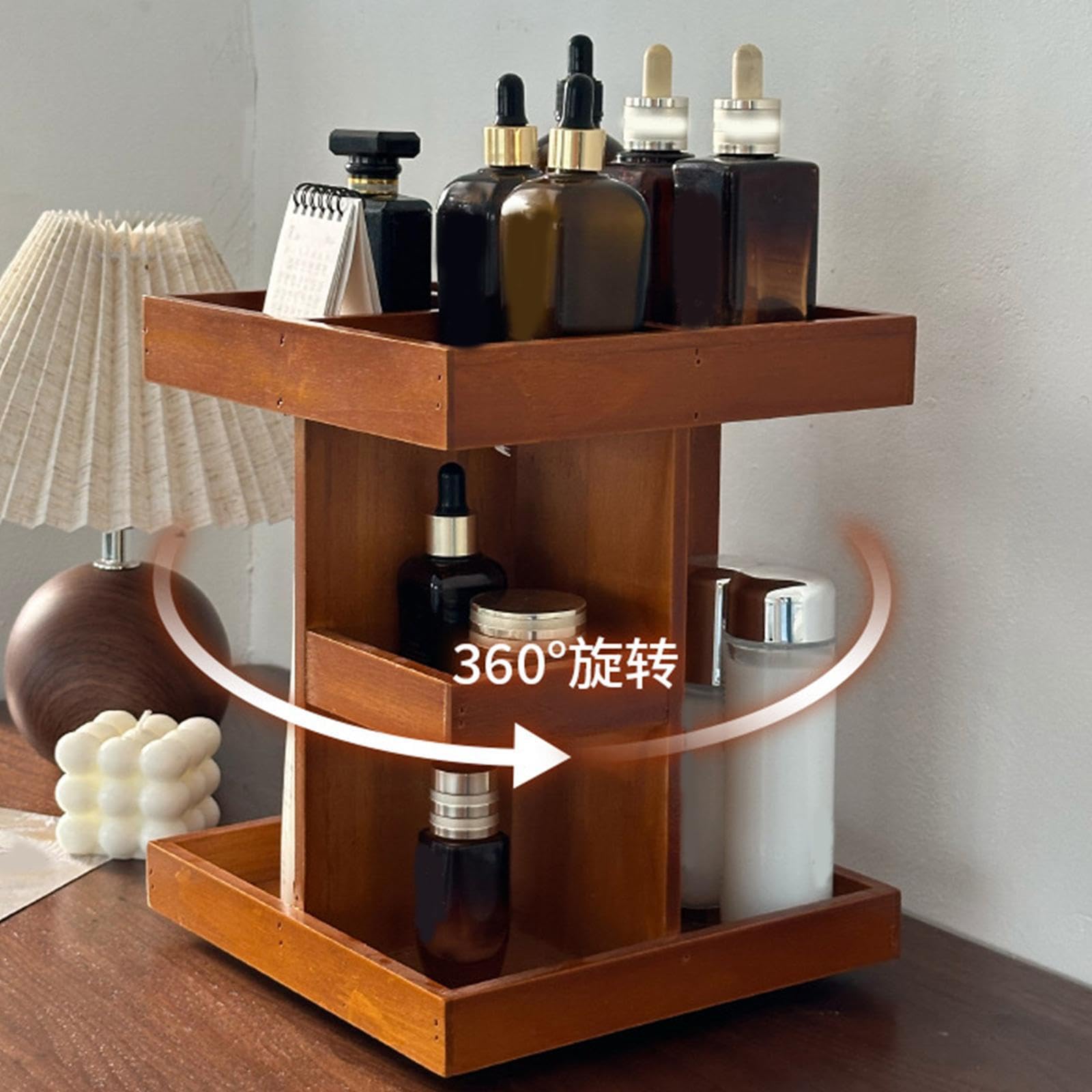Caja de exhibición para Almacenamiento de cosméticos, práctico Organizador de Escritorio con innovadora rotación para cosméticos, Organizador de