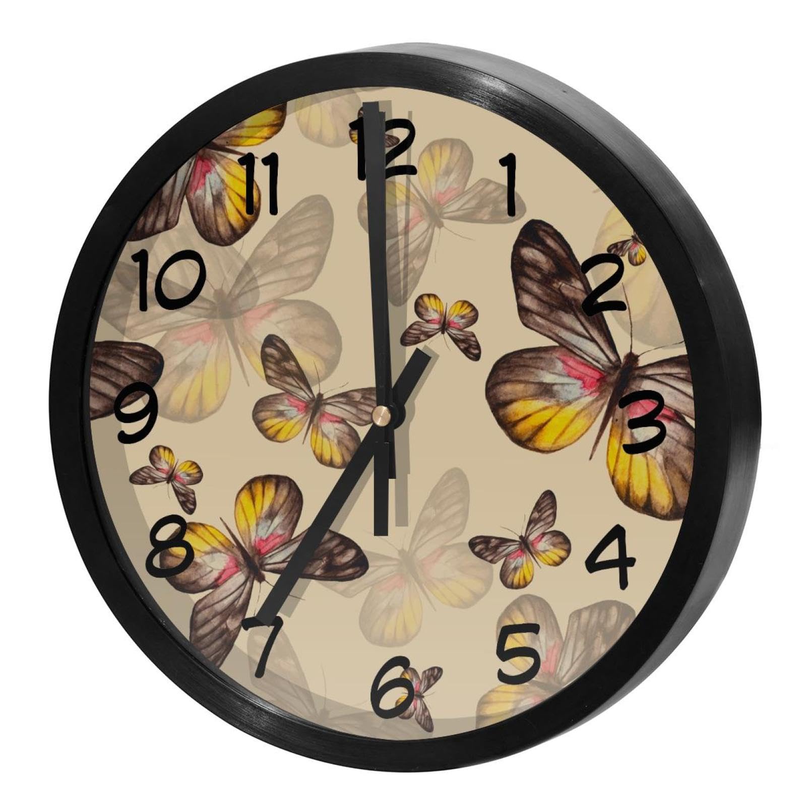 Horloge murale silencieuse quartz sans tic-tac pour décoration maison école bureau