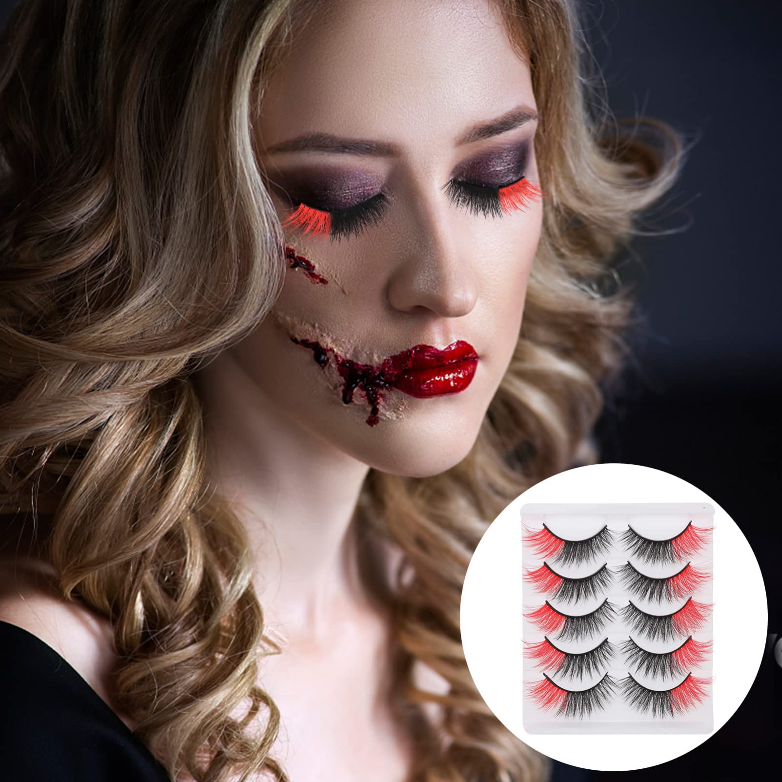 LALAFINA 20paia Ciglia Finte Naturali Con Scatola Estensioni Di Ciglia Riutilizzabili Per Look Intenso e Volume Aggiunto Per Uso Semipermanente