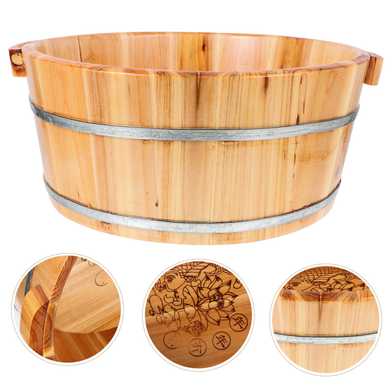 Lavabo para Pies Multiuso de 14x12x6 Pulgadas, Cubo Ligero y Portátil para Baños de Pies en Casa, Adecuado para Pedicura y Uso Doméstico