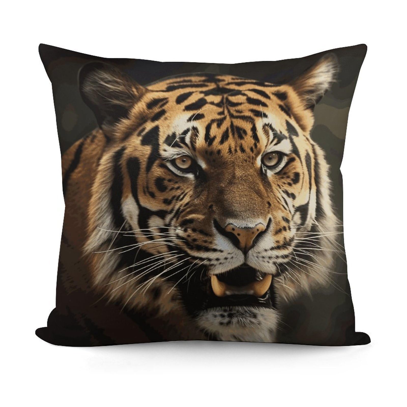 VstaDank Tiger Throw Pillow Covers 18x18 Inch Soft Couch Home Decor Cushion Cover Comfortable Plush Square Cushion Case Farmhouse Decorative Pillowcase for Living Couch