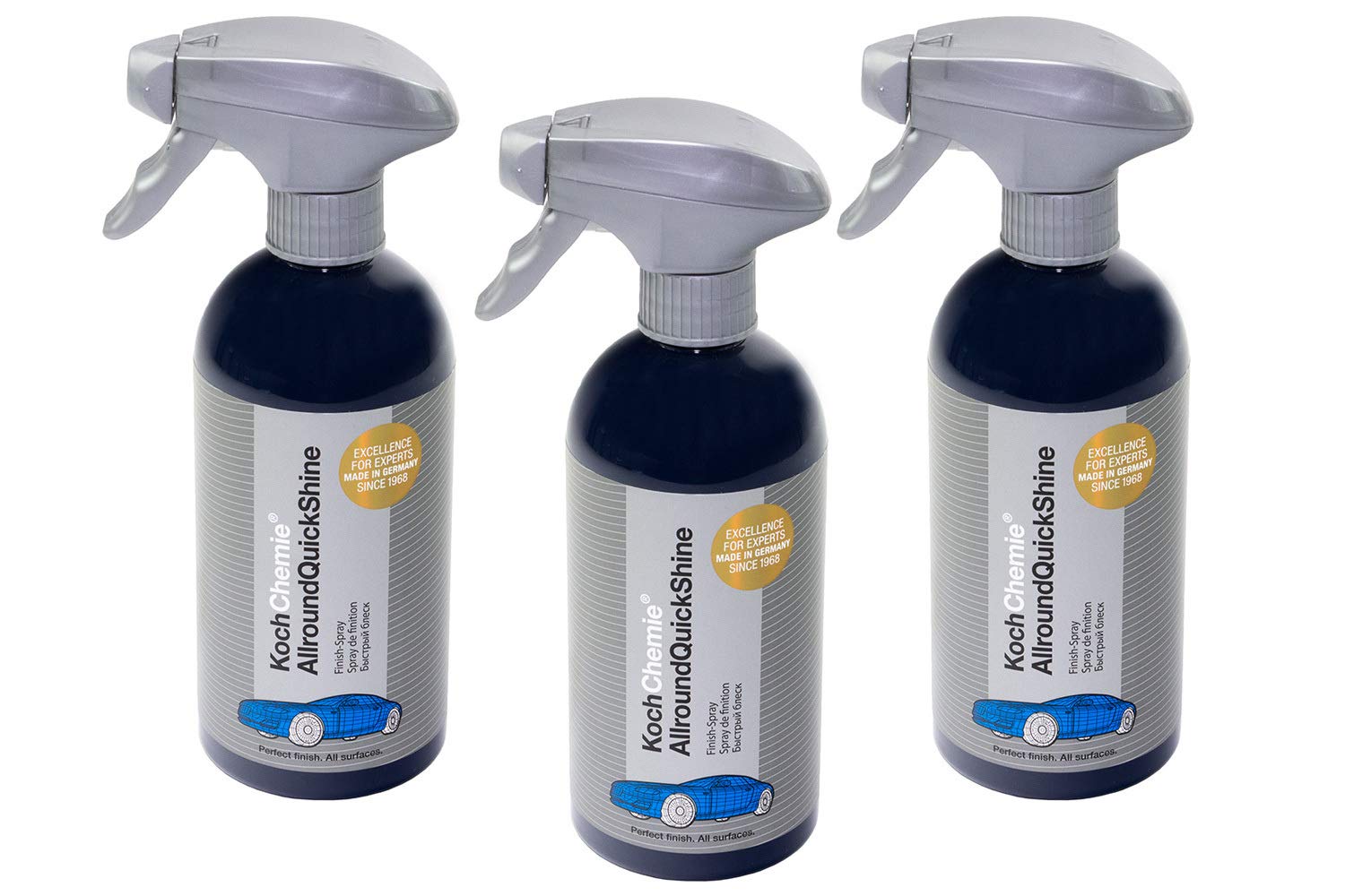 3x 500 ml Koch Chemie Allround Quick Shine Finish Spray Detailer Versiegelung