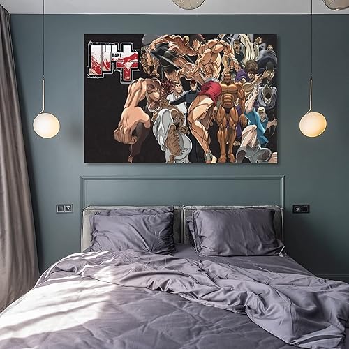 Miniatura 8 de Baki Hanma - Póster de anime para habitación de niños, pósteres geniales para pared, lienzo, decoración de pared, decoración del hogar, decoración