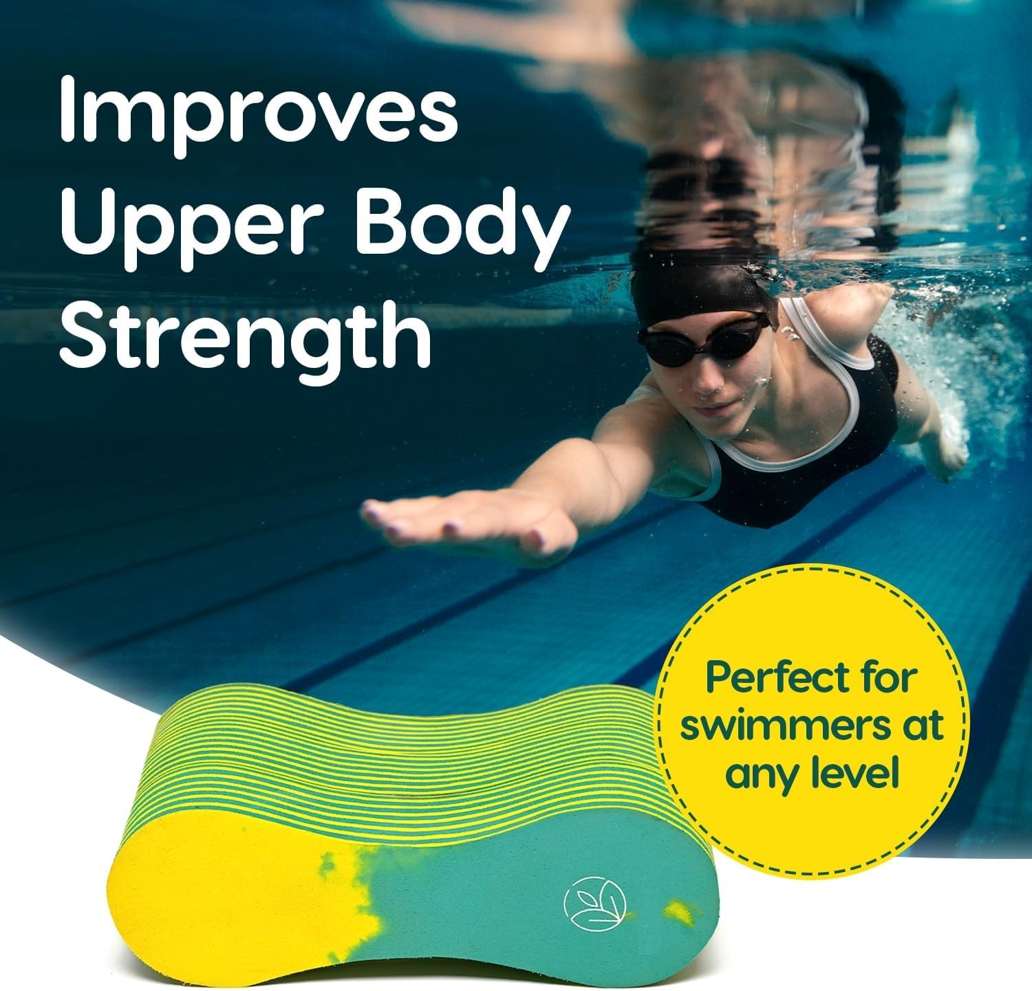 Generic 3 Layer Extra Thick Swimming Training Kick Board for Beginners | Float Pad for Men, Kids & Adults - Sports Floater Board with All Holding Angles | Pool Safe Swimming Equipment