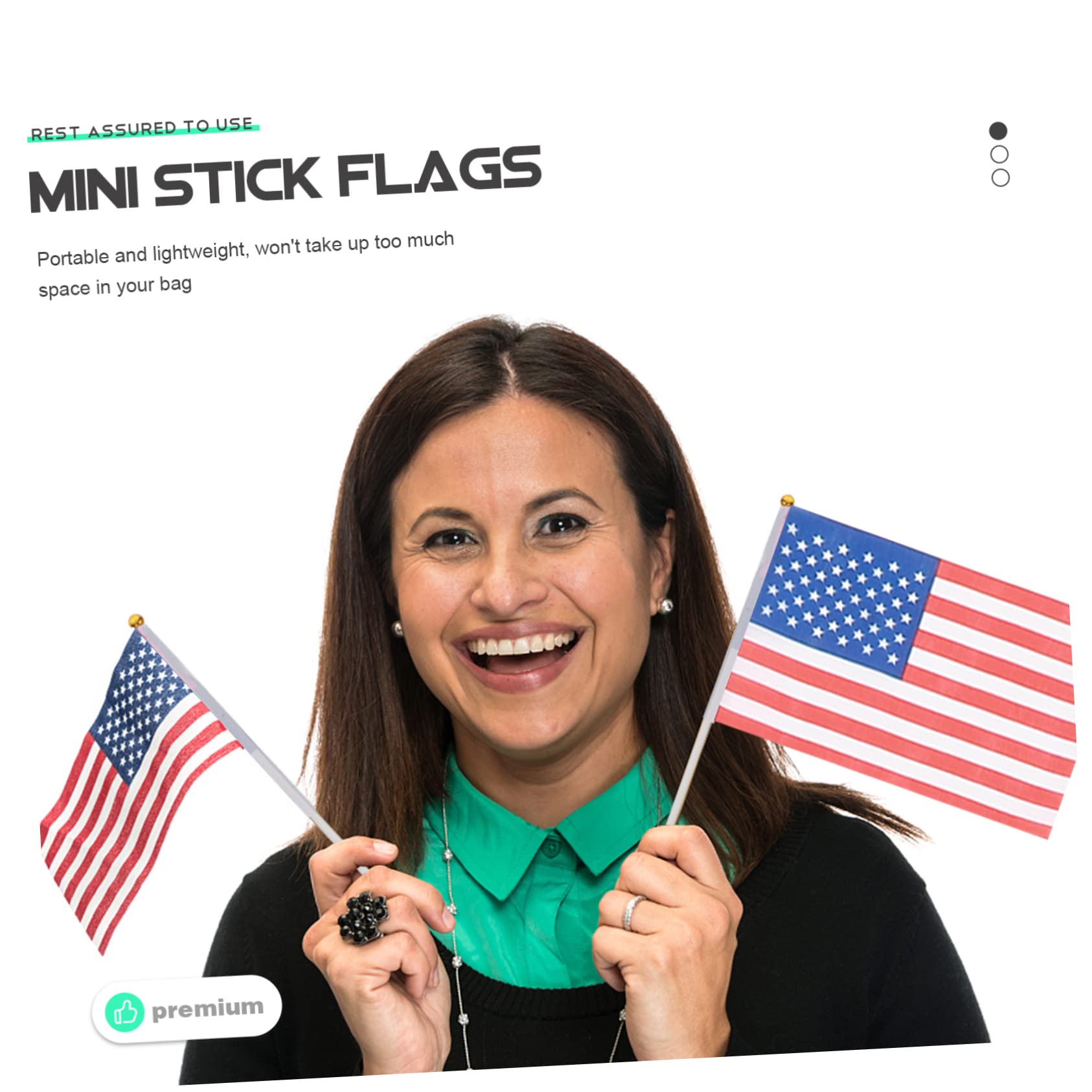 Pclapora 30 Stück Mini-Flaggen Zum Selbst Gestalten - 14x21cm Mit Stab - Ideal Für Partys & Events