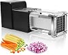 Potato Chipper Electric, Sopito Potato Chip Cutter Stainless Steel, Professional Electric French Fry Cutter with 12 Inch Blade, Great for Potatoes, Carrots, Cucumbers, Onions