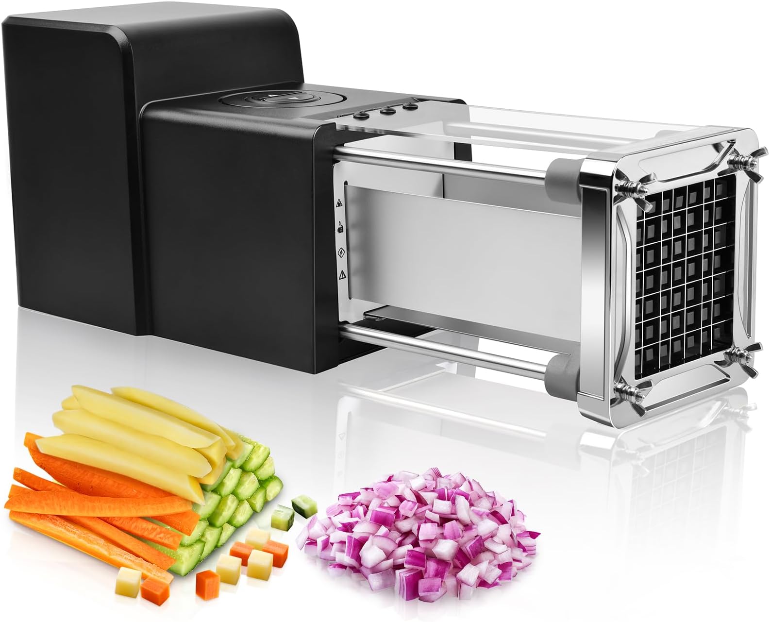Electric French Fry Cutter, Sopito Commercial Grade Potato Cutter with 1/2-Inch Blade Stainless Steel Perfect for Potatoes Carrots Cucumbers