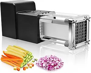 Electric French Fry Cutter, Sopito Commercial Grade Potato Cutter with 1/2-Inch Blade Stainless Steel Perfect for Potatoes Carrots Cucumbers