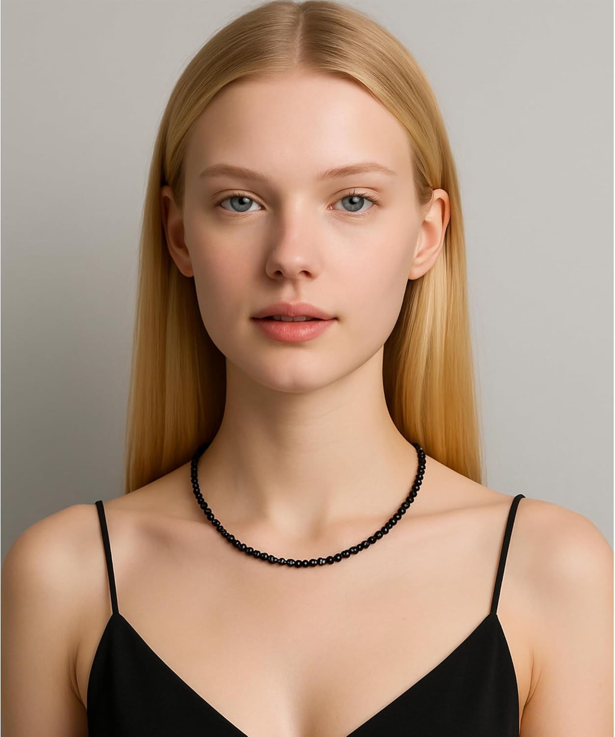 4mm Healing Natural Stone Beads necklace for Women Real Crystal Citrine Turquoise Moonstone lapis lazuli Rose quartz amethyst Obsidian Carnelian chocker necklace Gemstone necklaces Jewelry for Women - Image 2